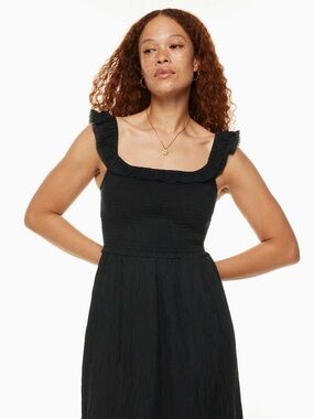 NWT Aritzia Wilfred Reminisce Black Midi Dress size Small